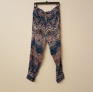 Anthropologie lightweight print pants size 0